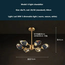 Modern gold & blue dimmable crystal chandelier dining room light by Decorbites