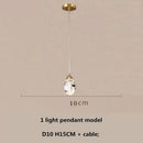 Modern gold & blue dimmable crystal chandelier dining room light by Decorbites