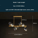 Modern gold & blue dimmable crystal chandelier dining room light by Decorbites