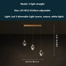 Modern gold & blue dimmable crystal chandelier dining room light by Decorbites