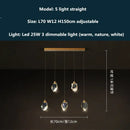 Modern gold & blue dimmable crystal chandelier dining room light by Decorbites