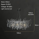 GobekUsa Branch Crystal Chandelier: Luxury LED Ceiling Light for Living Room & Dining Room
