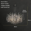 GobekUsa Branch Crystal Chandelier: Luxury LED Ceiling Light for Living Room & Dining Room