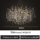 GobekUsa Branch Crystal Chandelier: Luxury LED Ceiling Light for Living Room & Dining Room