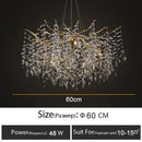 GobekUsa Branch Crystal Chandelier: Luxury LED Ceiling Light for Living Room & Dining Room