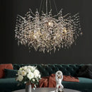 GobekUsa Branch Crystal Chandelier: Luxury LED Ceiling Light for Living Room & Dining Room