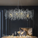 GobekUsa Branch Crystal Chandelier: Luxury LED Ceiling Light for Living Room & Dining Room