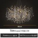 GobekUsa Branch Crystal Chandelier: Luxury LED Ceiling Light for Living Room & Dining Room