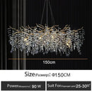 GobekUsa Branch Crystal Chandelier: Luxury LED Ceiling Light for Living Room & Dining Room