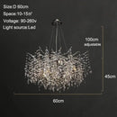 GobekUsa Branch Crystal Chandelier: Luxury LED Ceiling Light for Living Room & Dining Room