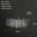 GobekUsa Branch Crystal Chandelier: Luxury LED Ceiling Light for Living Room & Dining Room