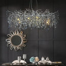 GobekUsa Branch Crystal Chandelier: Luxury LED Ceiling Light for Living Room & Dining Room