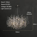 GobekUsa Branch Crystal Chandelier: Luxury LED Ceiling Light for Living Room & Dining Room