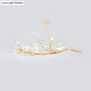 GobekUsa Modern Gold Branch Pendant Light with Clear Glass Island Lamp - 10-Light Design with Birds - Ideal for Dining Room