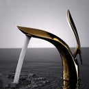 GobekUsa Brass Basin Faucet: Hot & Cold Water Mixer for Bathroom Vanity Sink