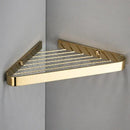 GobekUsa Brass Bathroom Shower Rack Wall Mounted Shelf