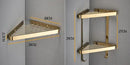 GobekUsa Brass Bathroom Shower Rack Wall Mounted Shelf