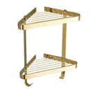 GobekUsa Brass Bathroom Shower Rack Wall Mounted Shelf