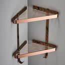 GobekUsa Brass Bathroom Shower Rack Wall Mounted Shelf