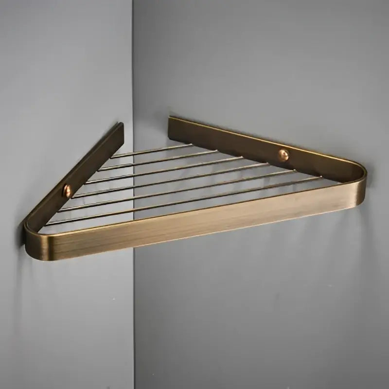 GobekUsa Brass Bathroom Shower Rack Wall Mounted Shelf, photo 10 of 15