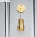 GobekUsa Modern Brass Bedroom Wall Sconce with Urn-Shaped Metal Shade