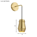 GobekUsa Modern Brass Bedroom Wall Sconce with Urn-Shaped Metal Shade
