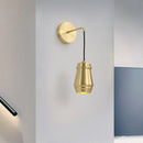 GobekUsa Modern Brass Bedroom Wall Sconce with Urn-Shaped Metal Shade