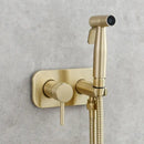 GobekUsa Brass Bidet Sprayer Set with Hot and Cold Faucet - High Pressure Toilet Shower
