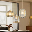 GobekUsa Brass Glass Restaurant Light Nordic Bedroom Chandelier