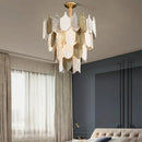 GobekUsa Elegant Glass Ceiling Chandelier: Bedroom Living Room Lighting Pendant Lamp