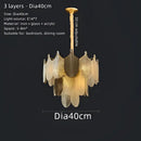 GobekUsa Elegant Glass Ceiling Chandelier: Bedroom Living Room Lighting Pendant Lamp