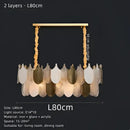 GobekUsa Elegant Glass Ceiling Chandelier: Bedroom Living Room Lighting Pendant Lamp