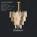 GobekUsa Elegant Glass Ceiling Chandelier: Bedroom Living Room Lighting Pendant Lamp