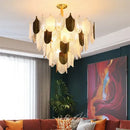 GobekUsa Elegant Glass Ceiling Chandelier: Bedroom Living Room Lighting Pendant Lamp