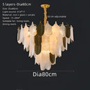 GobekUsa Elegant Glass Ceiling Chandelier: Bedroom Living Room Lighting Pendant Lamp