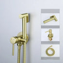 GobekUsa Brushed Gold Toilet Bidet Sprayer Set for Stylish Bathroom Upgrade