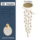 GobekUsa Bubble Crystal Ceiling Pendant Light, LED Villa Staircase Hanging Lamps