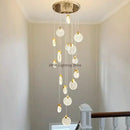 GobekUsa Bubble Crystal Ceiling Pendant Light, LED Villa Staircase Hanging Lamps