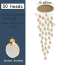 GobekUsa Bubble Crystal Ceiling Pendant Light, LED Villa Staircase Hanging Lamps