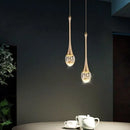 GobekUsa Bubble Crystal Chandelier Hanging Lamp: Modern LED Pendant Lights for Home Decor
