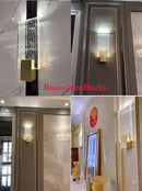 GobekUsa Bubble Crystal LED Wall Sconces Gold Modern Indoor Lighting for Home Decor