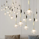 GobekUsa Bubble Crystal Pendant Light: Modern Kitchen Dining Room Hanging Lamp for Home Decor