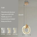 GobekUsa Bubble Crystal Pendant Lights: Nordic LED Hanging Lamps for Living Room, Bedroom & Dining Area