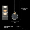 GobekUsa Bubble Crystal Pendant Lights: Nordic LED Hanging Lamps for Living Room, Bedroom & Dining Area