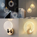 GobekUsa Bubble Crystal Pendant Lights: Nordic LED Hanging Lamps for Living Room, Bedroom & Dining Area