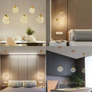 GobekUsa Bubble Crystal Pendant Lights: Nordic LED Hanging Lamps for Living Room, Bedroom & Dining Area