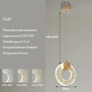 GobekUsa Bubble Crystal Pendant Lights: Nordic LED Hanging Lamps for Living Room, Bedroom & Dining Area