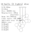 GobekUsa Bubble Glass LED Chandelier for Kids Room Kitchen Office Restaurant