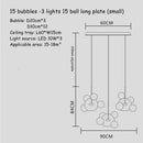 GobekUsa Bubble Glass LED Chandelier for Kids Room Kitchen Office Restaurant