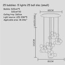 GobekUsa Bubble Glass LED Chandelier for Kids Room Kitchen Office Restaurant
